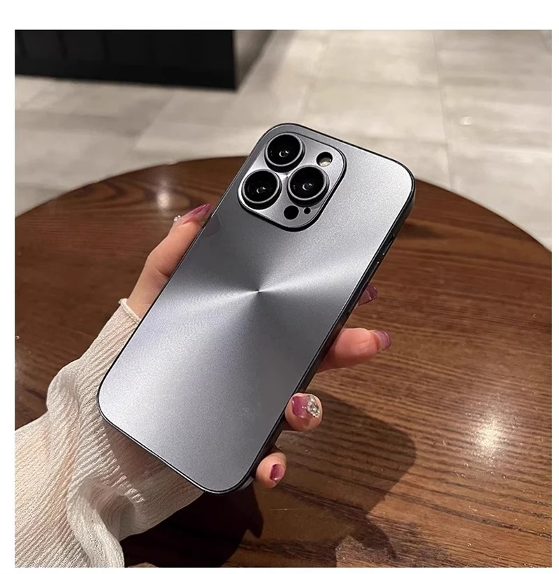 Luxury Aurora Laser iPhone Case — Matte Shockproof Armor Cover, Anti-Fingerprint, Anti-Scratch, Dustproof, Soft Bumper, Reflective Finish