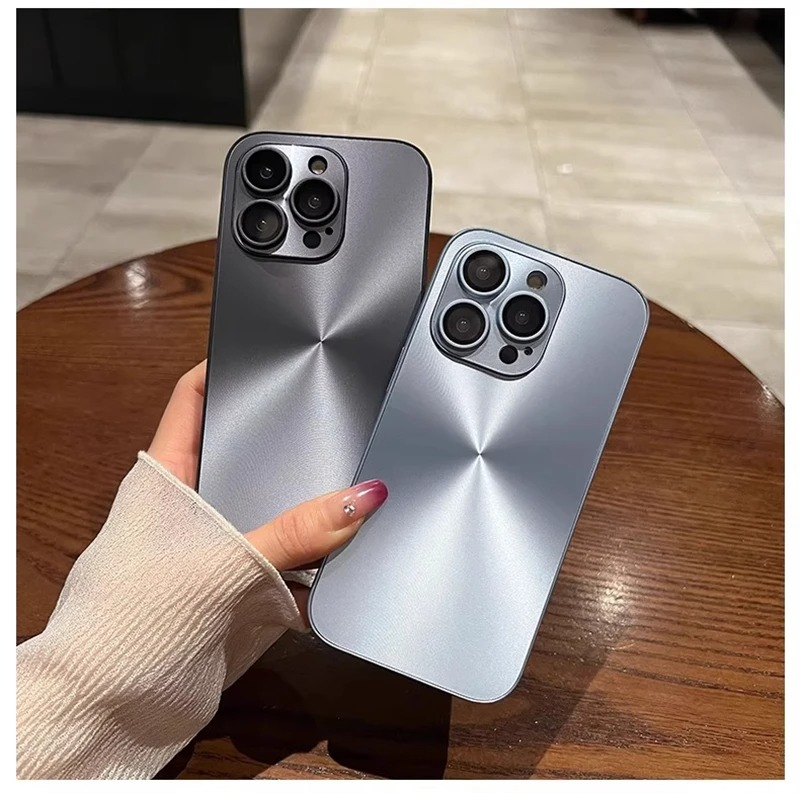 Luxury Aurora Laser iPhone Case — Matte Shockproof Armor Cover, Anti-Fingerprint, Anti-Scratch, Dustproof, Soft Bumper, Reflective Finish