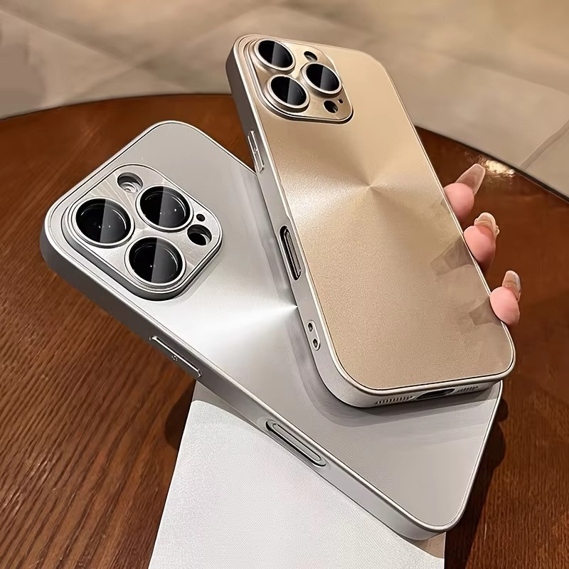 Luxury Aurora Laser iPhone Case — Matte Shockproof Armor Cover, Anti-Fingerprint, Anti-Scratch, Dustproof, Soft Bumper, Reflective Finish