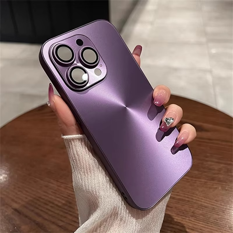 Luxury Aurora Laser iPhone Case — Matte Shockproof Armor Cover, Anti-Fingerprint, Anti-Scratch, Dustproof, Soft Bumper, Reflective Finish