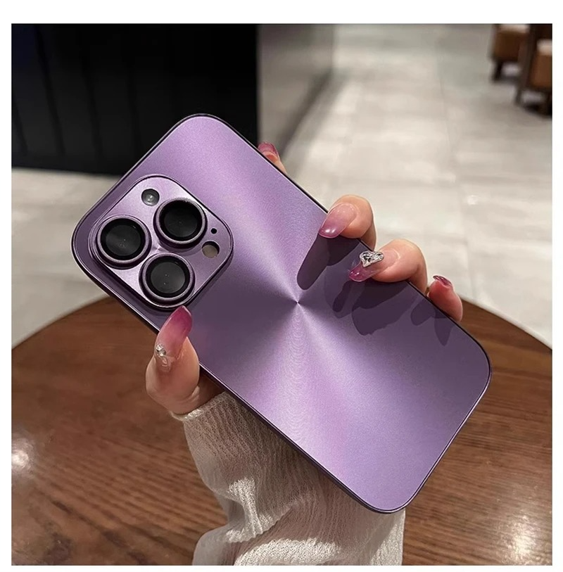 Luxury Aurora Laser iPhone Case — Matte Shockproof Armor Cover, Anti-Fingerprint, Anti-Scratch, Dustproof, Soft Bumper, Reflective Finish