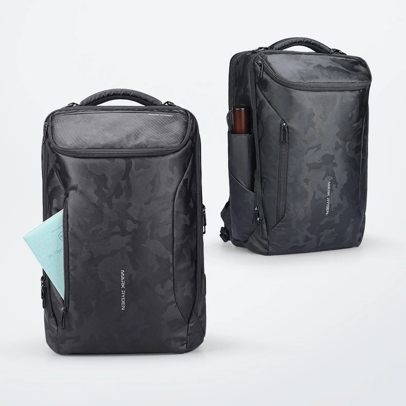 Luxury Business Laptop Backpack 17.3 Inch, Spacious Travel & Commuter Backpack with Dedicated Laptop Compartment, PU Leather Professional Work Bag