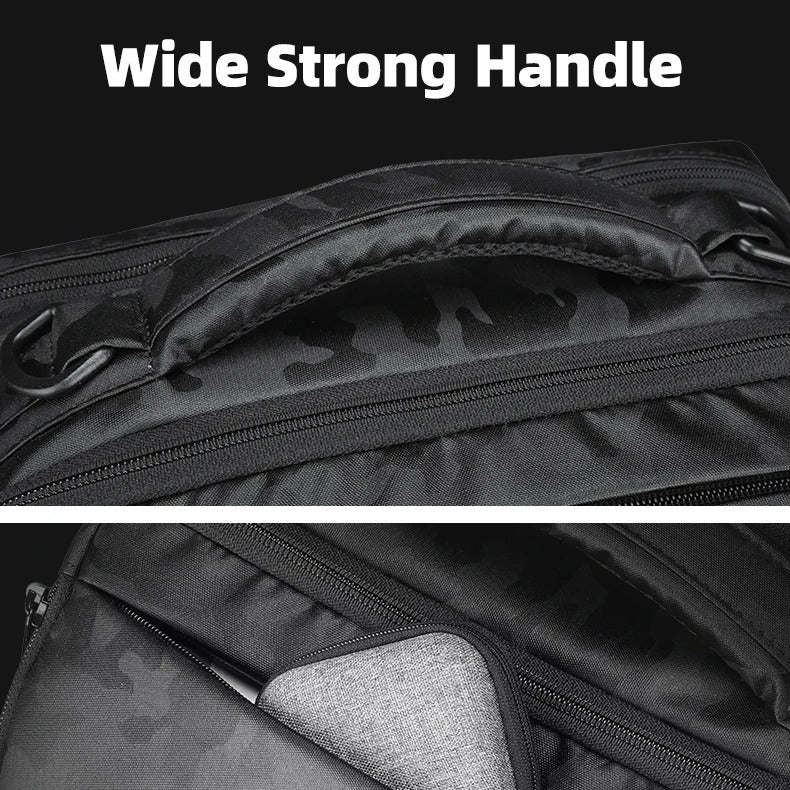 Luxury Business Laptop Backpack 17.3 Inch, Spacious Travel & Commuter Backpack with Dedicated Laptop Compartment, PU Leather Professional Work Bag