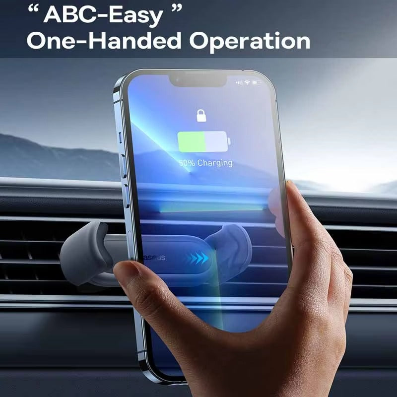 Luxury Car Phone Holder with Air Vent Mount, Stable Hands-Free Design, Secure Universal Mobile Phone Stand for Vehicles