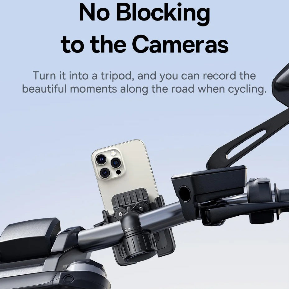 Luxury Gravity Bike Phone Holder with 360° Rotation, Secure Handlebar Mount, One-Handed Auto Lock Design for Cycling
