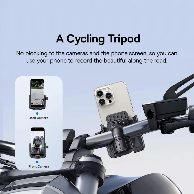 Luxury Gravity Bike Phone Holder with 360° Rotation, Secure Handlebar Mount, One-Handed Auto Lock Design for Cycling