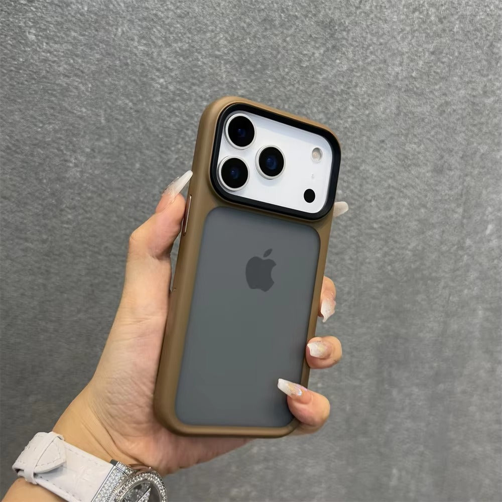 Luxury iPhone Case — MagSafe-Compatible Shockproof Matte Hard Cover with Camera Control Button, Translucent Frosted Anti-Fingerprint Non-Slip Design