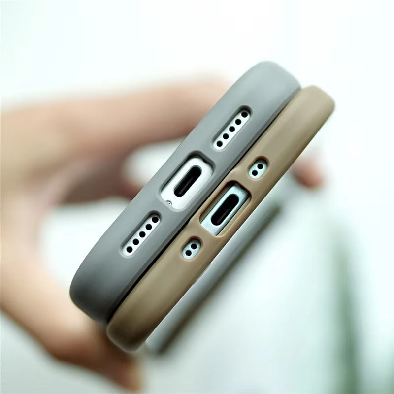 Luxury iPhone Case — MagSafe-Compatible Shockproof Matte Hard Cover with Camera Control Button, Translucent Frosted Anti-Fingerprint Non-Slip Design