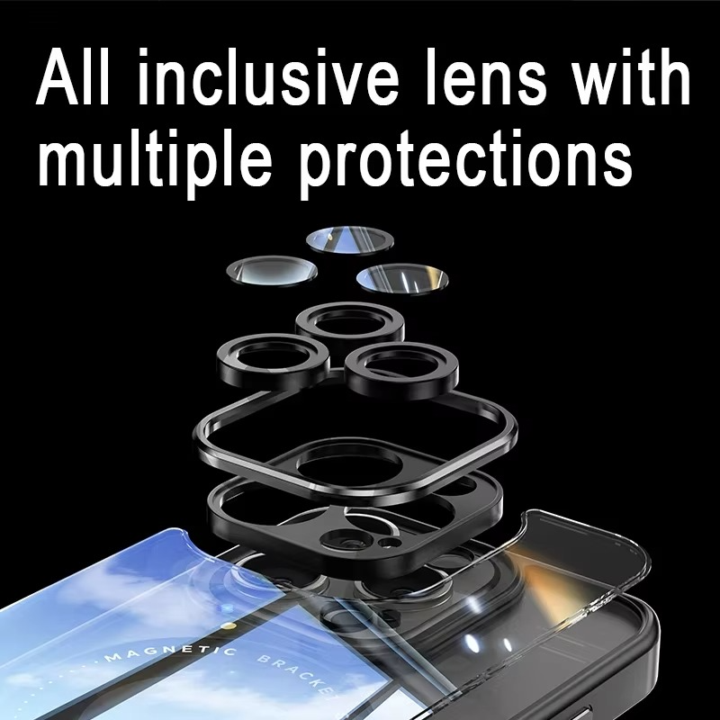 Premium Clear MagSafe iPhone Case — Neon Bumper Shockproof Armor, Wireless Charging Compatible, Anti-Scratch Transparent Protective Cover