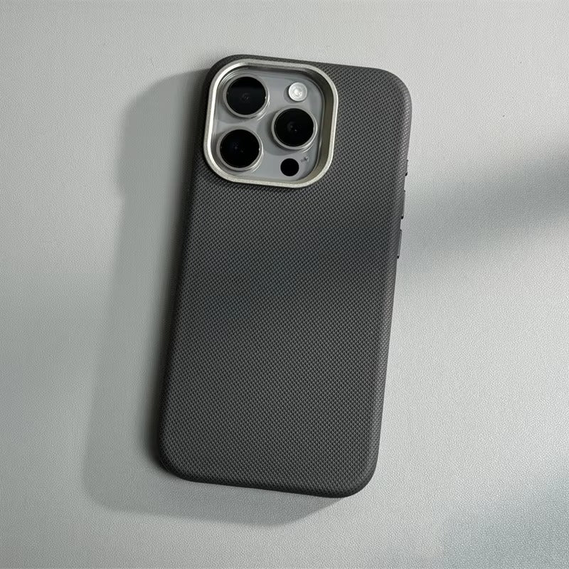 Luxury iPhone Case — MagSafe Magnetic Shockproof Cover with Diamond Texture Leather Design, Anti-Fingerprint Grip and Wireless-Charging Safe Finish