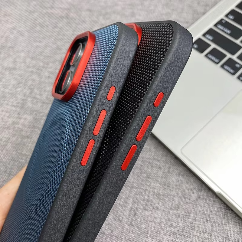 Luxury Magnetic Wireless Charging iPhone Case — PU Leather Texture, Shockproof Dustproof Back Cover, Slim Half-Wrapped Protective Design