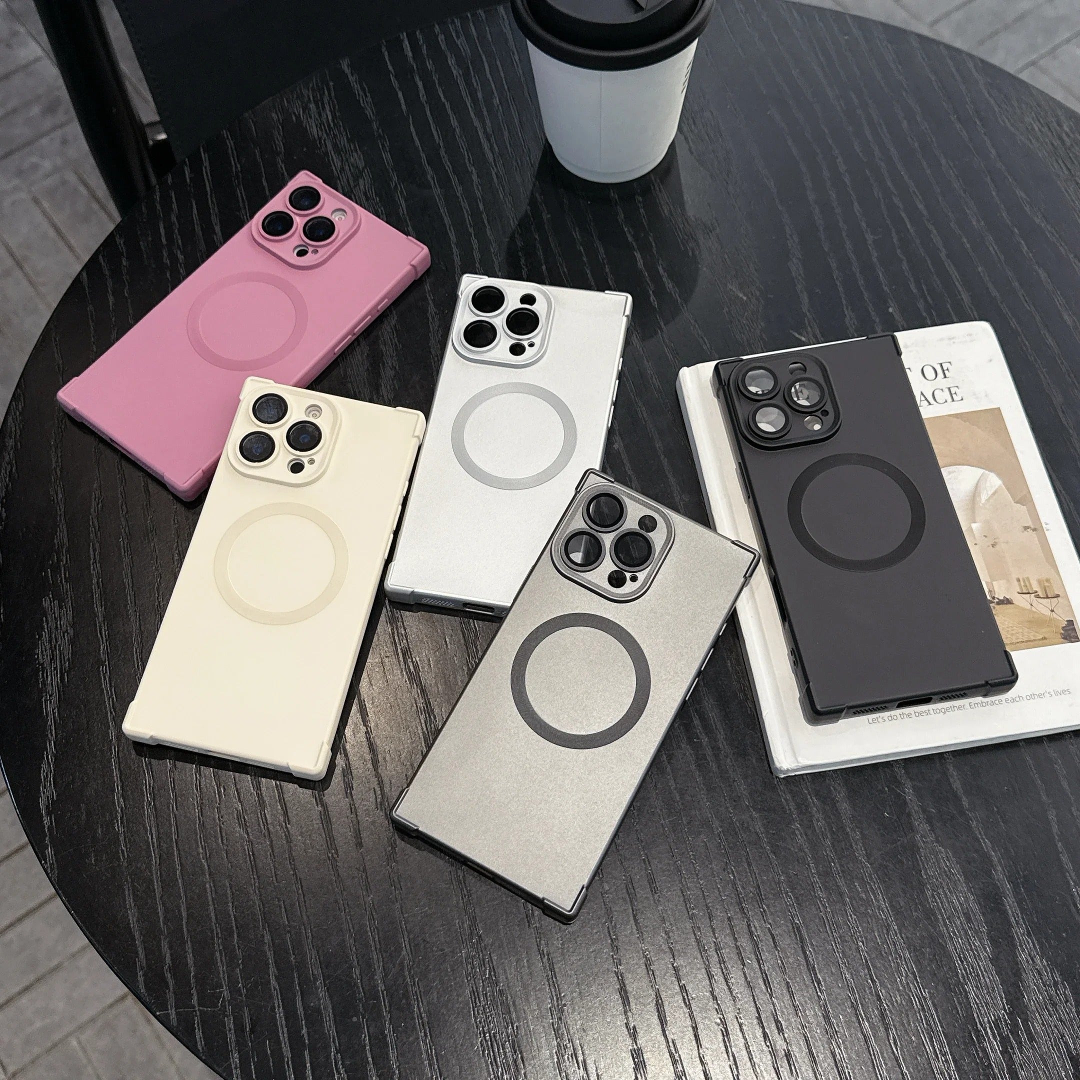 Luxury Magnetic iPhone Case MagSafe Compatible Shockproof Soft Bumper — Matte Anti-Fingerprint Cover, Non-Slip Grip, Wireless Charging Friendly