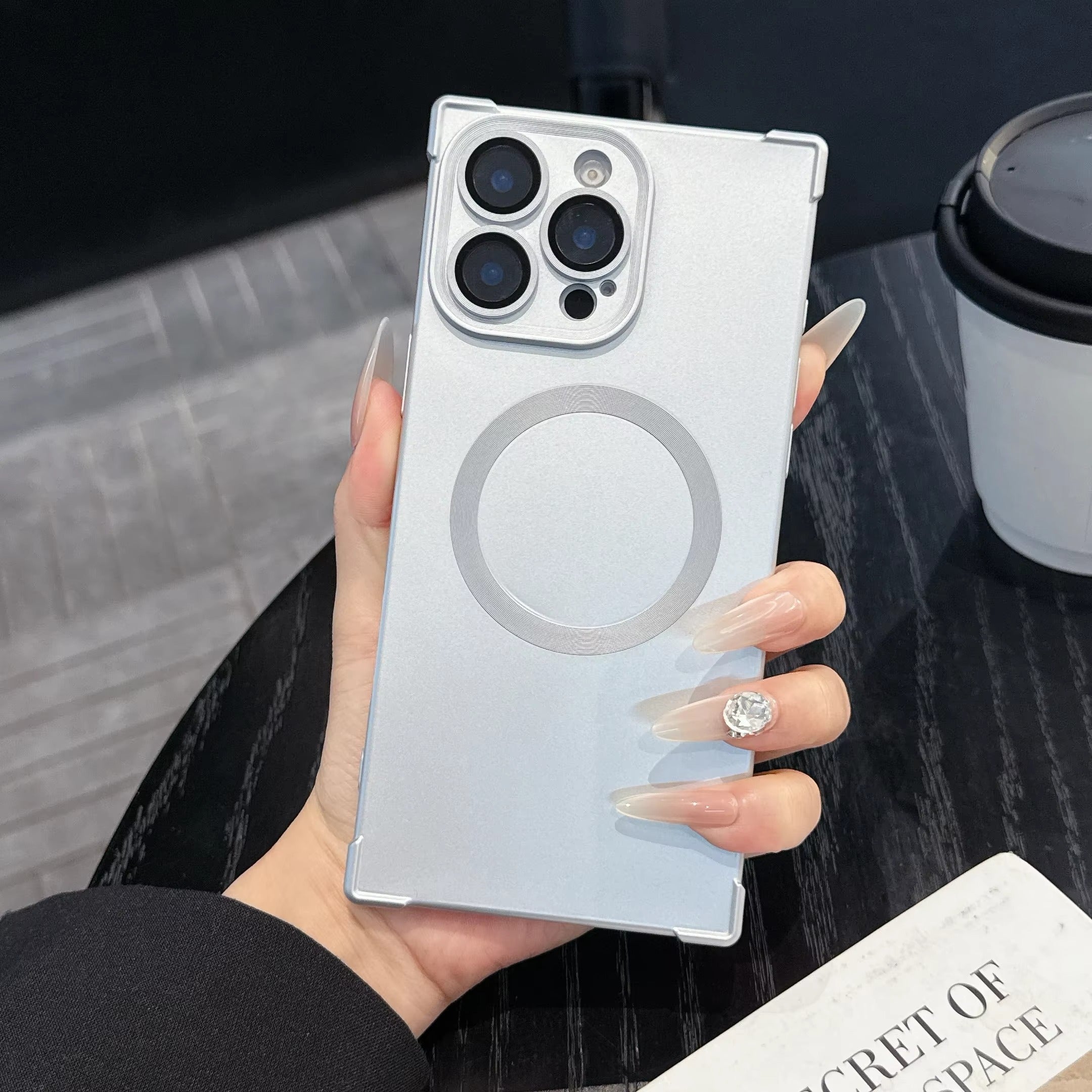 Luxury Magnetic iPhone Case MagSafe Compatible Shockproof Soft Bumper — Matte Anti-Fingerprint Cover, Non-Slip Grip, Wireless Charging Friendly