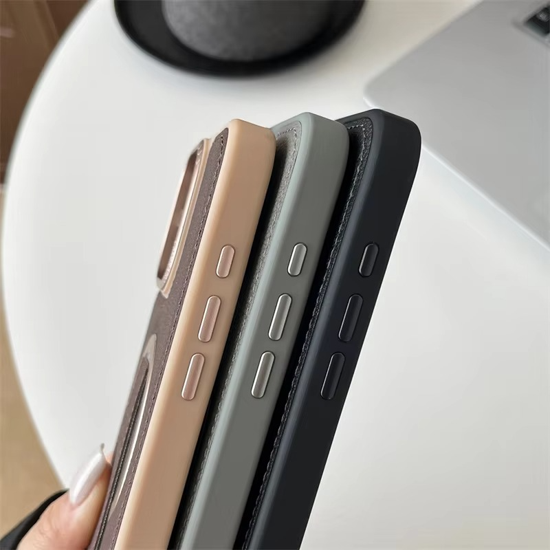 Luxury Magnetic iPhone Case — Shockproof Leather Cover with Crossbody Wrist Strap Rope Holder, Bracket Stand, Full Lens & All-Around Protection