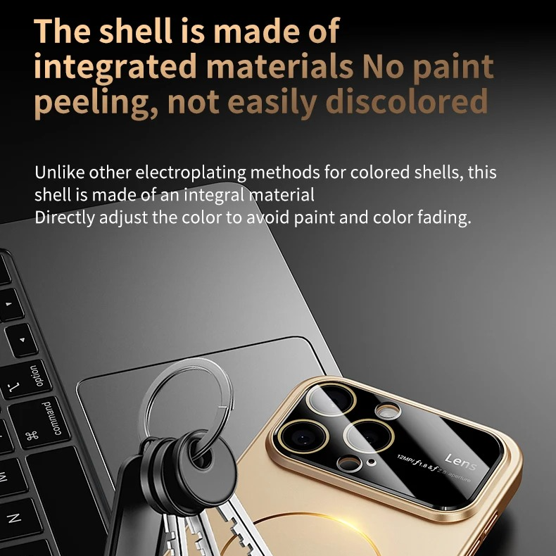 Luxury Matte Magnetic iPhone Case — Magsafe Camera Protection, Shockproof Hard Thin Cover, Anti-Fingerprint, Anti-Scratch, Dustproof Non-Slip Bumper