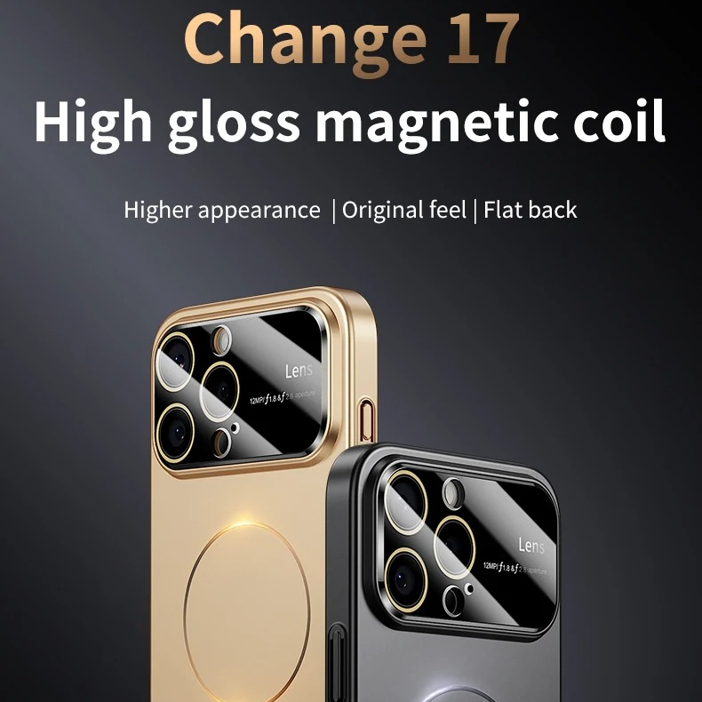 Luxury Matte Magnetic iPhone Case — Magsafe Camera Protection, Shockproof Hard Thin Cover, Anti-Fingerprint, Anti-Scratch, Dustproof Non-Slip Bumper