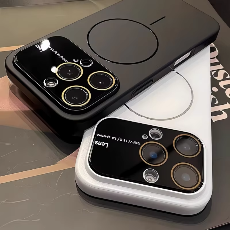 Luxury Matte Magnetic iPhone Case — Magsafe Camera Protection, Shockproof Hard Thin Cover, Anti-Fingerprint, Anti-Scratch, Dustproof Non-Slip Bumper