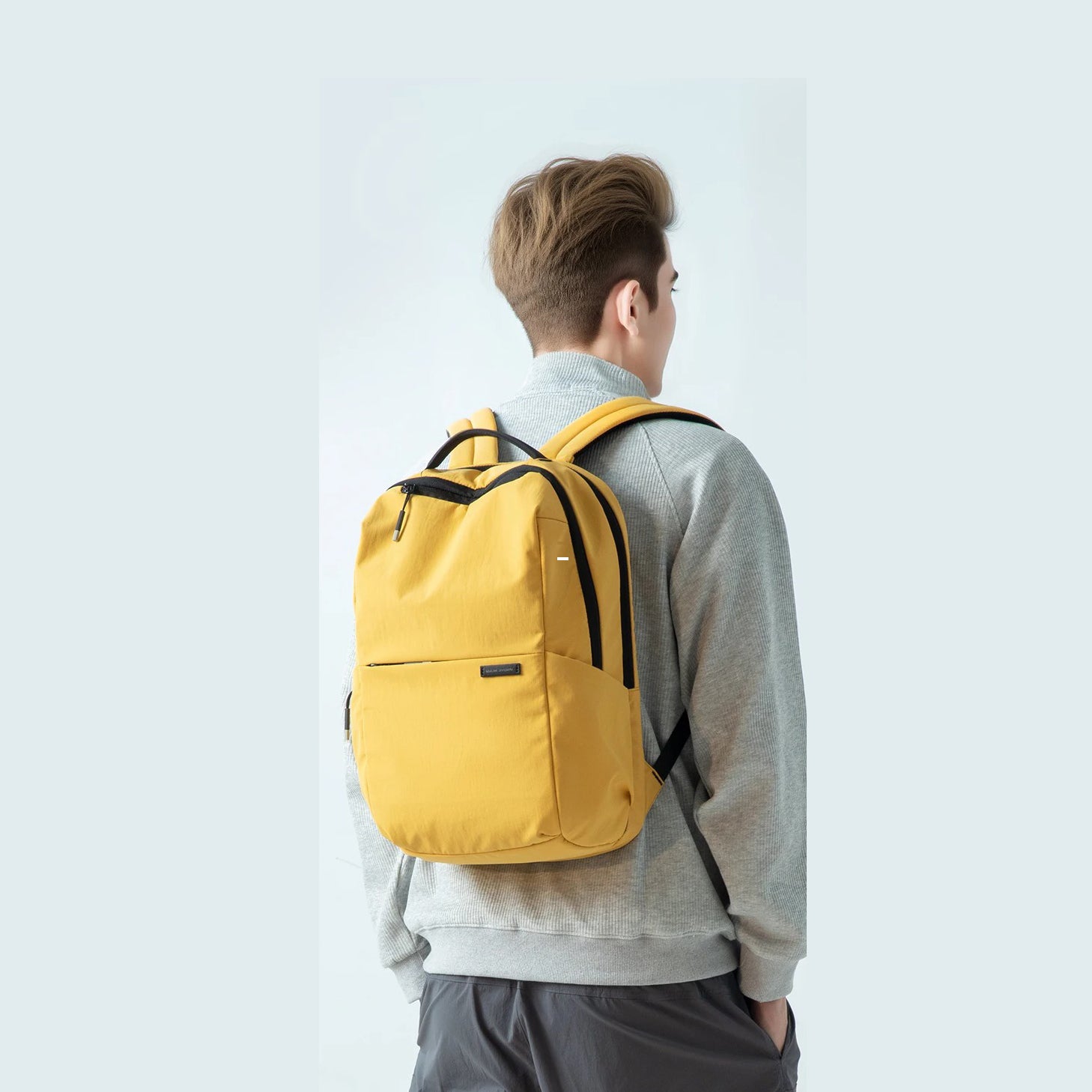 Luxury Men's Casual Commuter Backpack, Lightweight Nylon Travel Daypack with Laptop Compartment