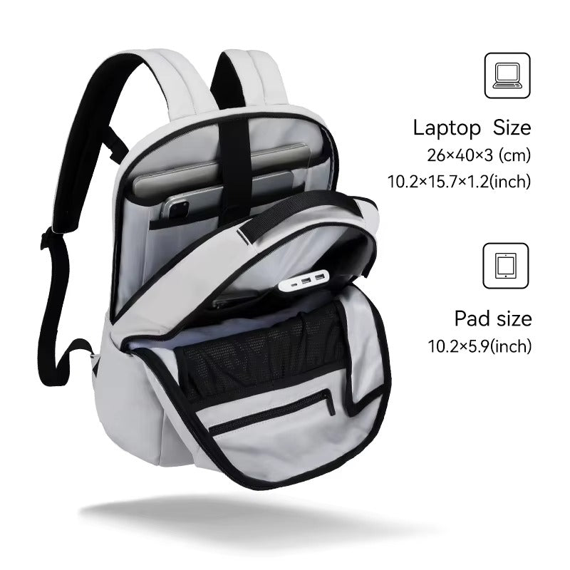 Luxury Men's Casual Commuter Backpack, Lightweight Nylon Travel Daypack with Laptop Compartment
