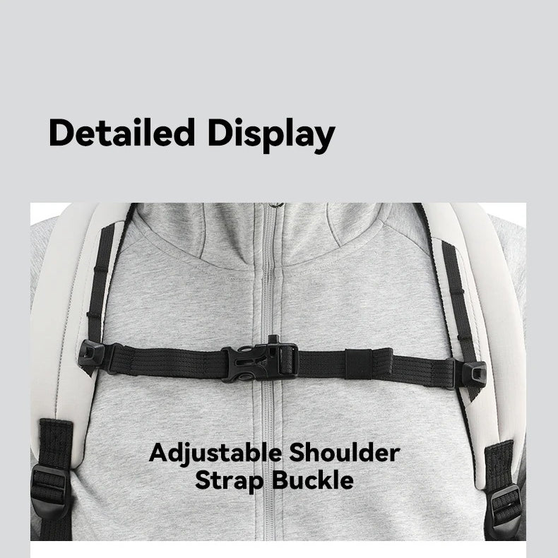 Luxury Men's Casual Commuter Backpack, Lightweight Nylon Travel Daypack with Laptop Compartment