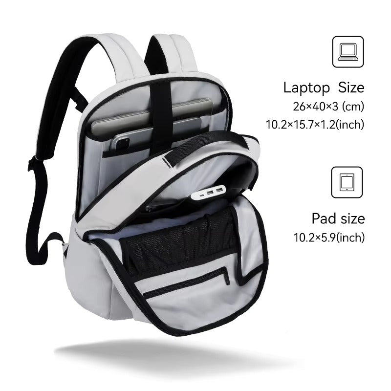 Luxury Men's Casual Commuter Backpack, Lightweight Nylon Travel Daypack with Laptop Compartment