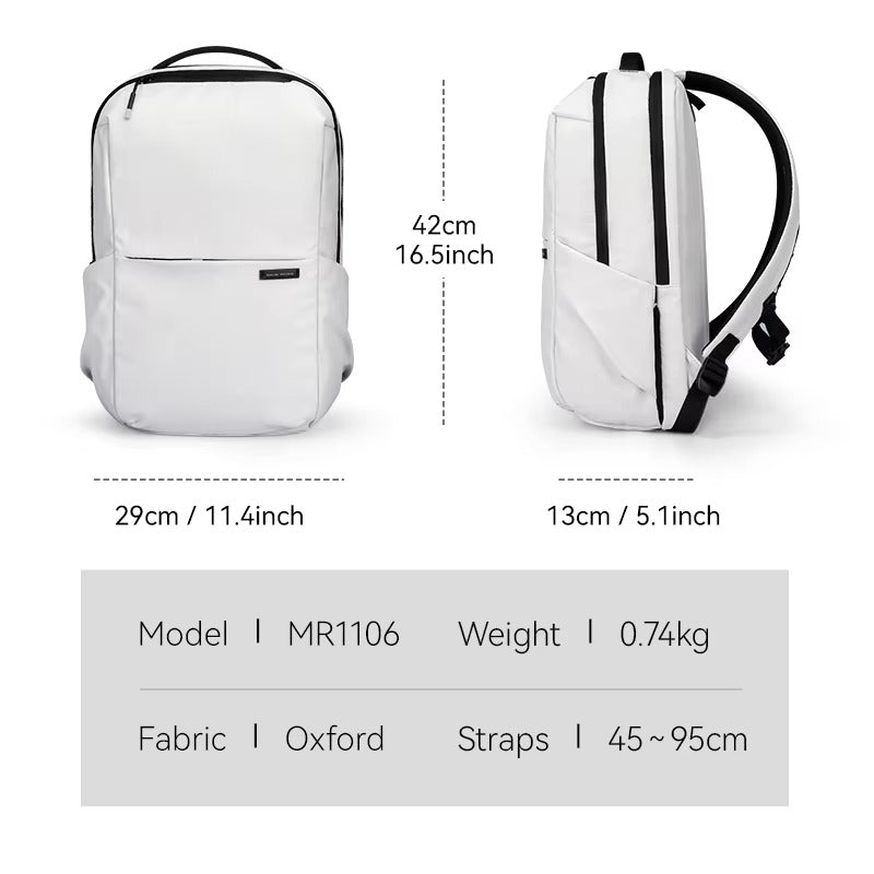 Luxury Men's Casual Commuter Backpack, Lightweight Nylon Travel Daypack with Laptop Compartment
