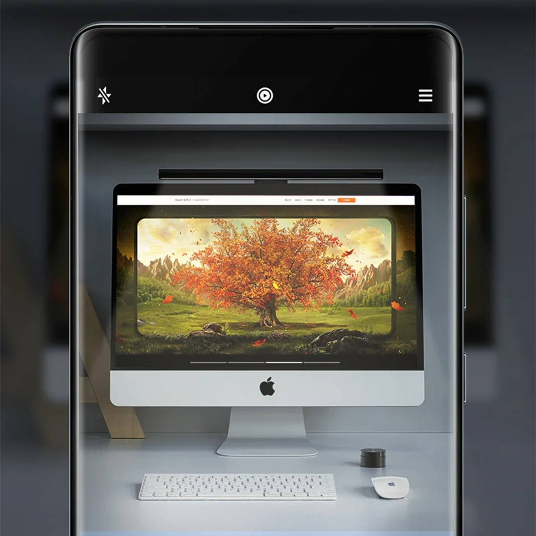 Luxury Monitor Screen Light Bar with Wireless Remote Control, Eye Protection LED Desk Lamp, Hanging Display Light for PC & Office Use