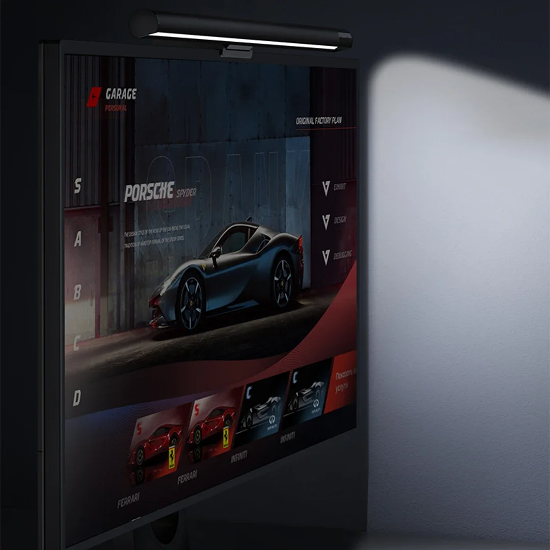 Luxury Monitor Screen Light Bar with Wireless Remote Control, Eye Protection LED Desk Lamp, Hanging Display Light for PC & Office Use