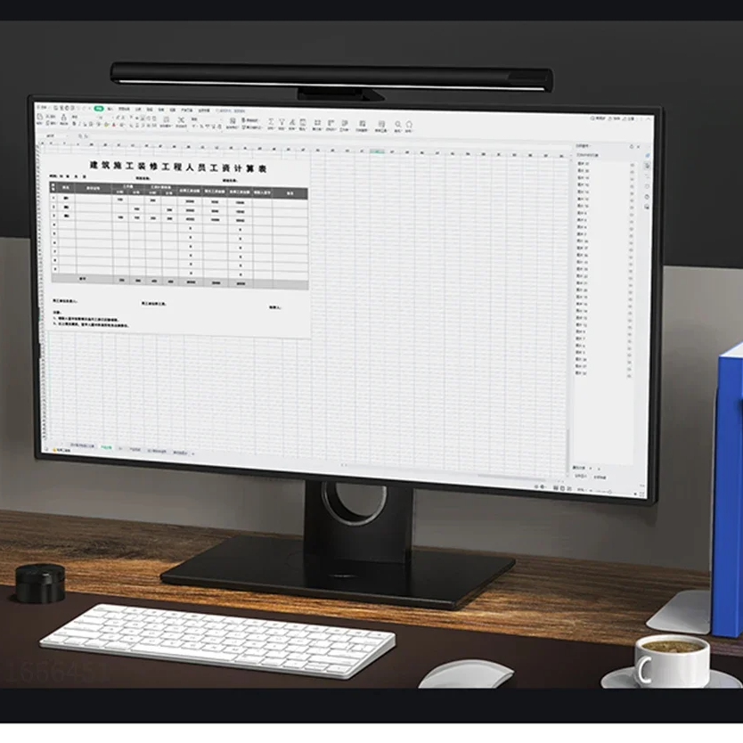 Luxury Monitor Screen Light Bar with Wireless Remote Control, Eye Protection LED Desk Lamp, Hanging Display Light for PC & Office Use