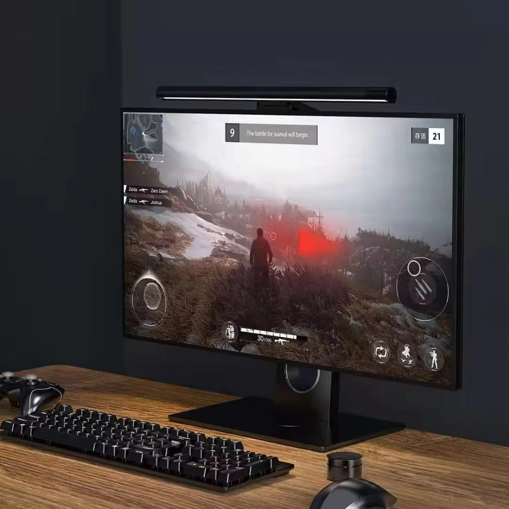 Luxury Monitor Screen Light Bar with Wireless Remote Control, Eye Protection LED Desk Lamp, Hanging Display Light for PC & Office Use