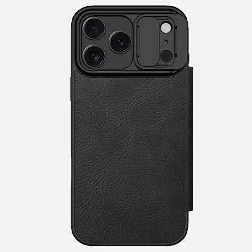 Luxury iPhone Case — Shockproof Flip Leather Wallet Cover with Camera Slider Protection, Anti-Fingerprint Dustproof Design
