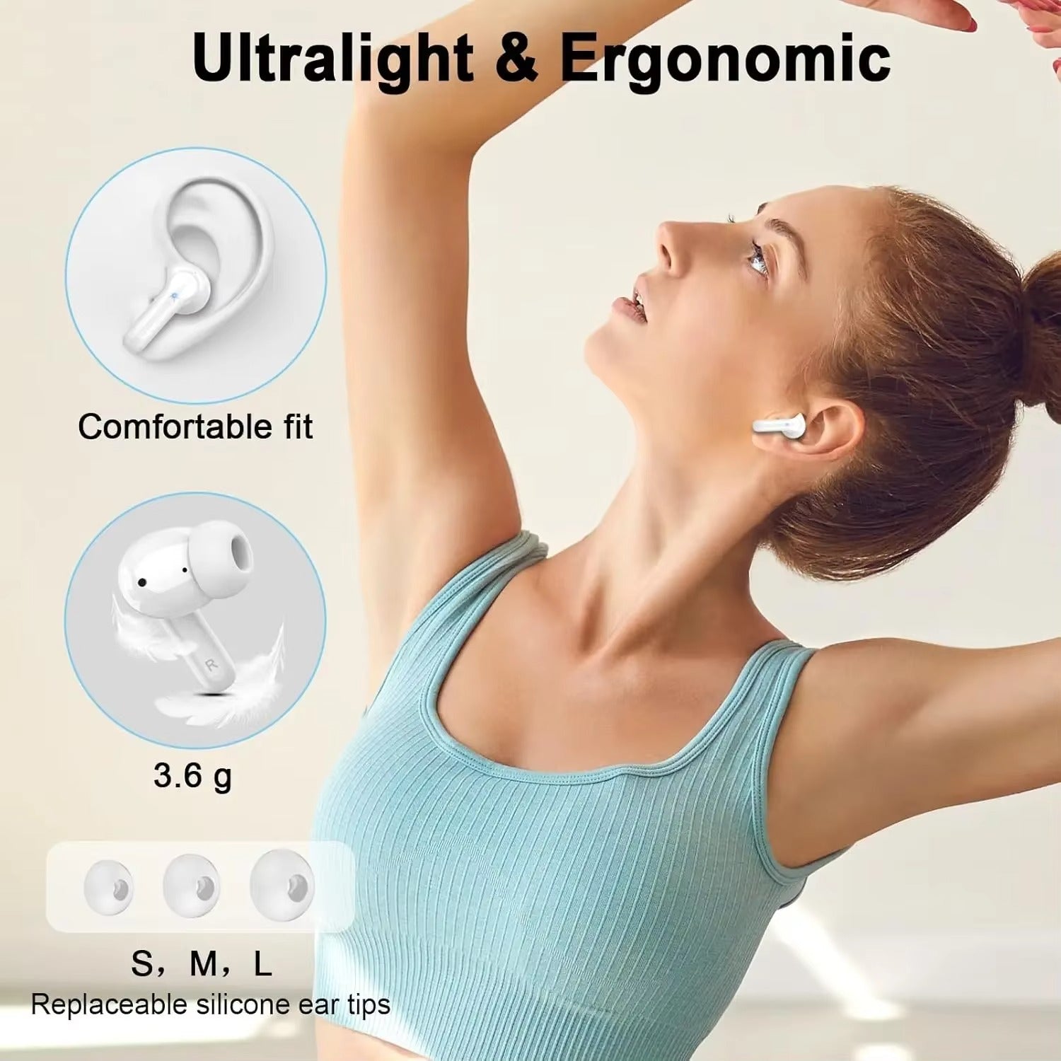 Luxury True Wireless Earbuds, Bluetooth Noise Cancelling In-Ear Headphones with HiFi Stereo & Waterproof Design