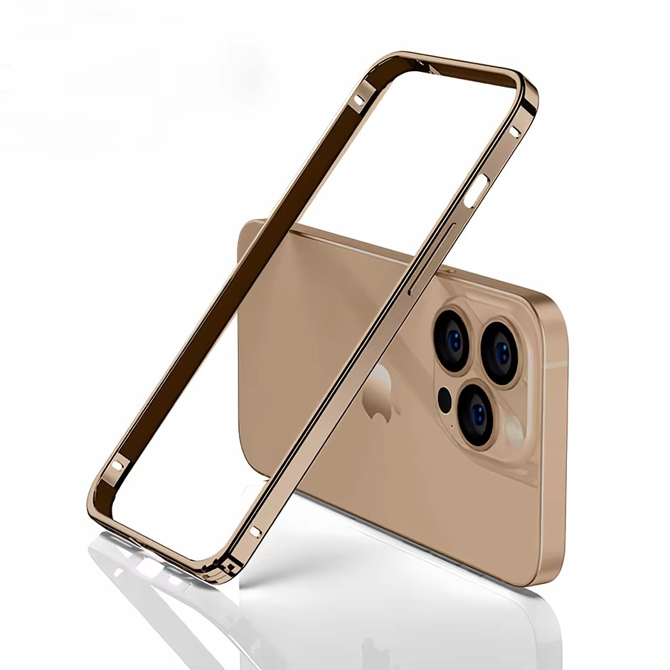 Luxury iPhone Case Ultra-Thin Aluminum Alloy Frame — Lightweight Bumper Protective Cover, Shockproof Hard Metal Shell