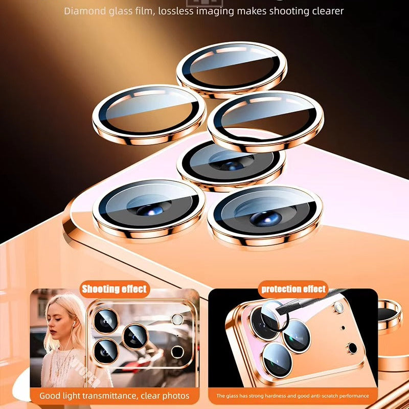 Luxury iPhone Case Ultra-Thin Transparent TPU Plating Cover — Full Lens Protection, Soft HD Shockproof Design, Anti-Fingerprint Scratch-Resistant Non-Slip Finish