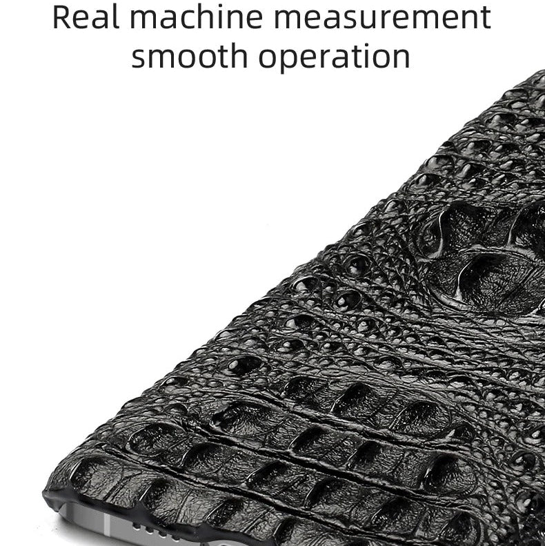 Luxury iPhone Case — 3D Leather Head Design Handmade Back Cover with Premium Protective PC Interior & Stylish Artistic Full-Back Finish