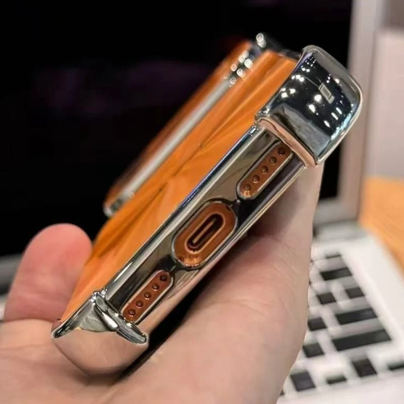 Luxury iPhone Case — 6D Colorful Aurora Electroplated PC Cover with Soft Shockproof Bumper, Large Glass Camera Window and Anti-Fingerprint Dustproof Design