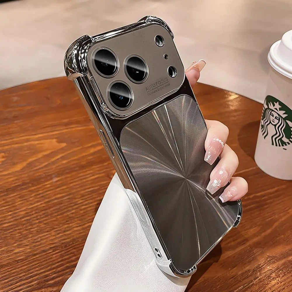 Luxury iPhone Case — 6D Colorful Aurora Electroplated PC Cover with Soft Shockproof Bumper, Large Glass Camera Window and Anti-Fingerprint Dustproof Design