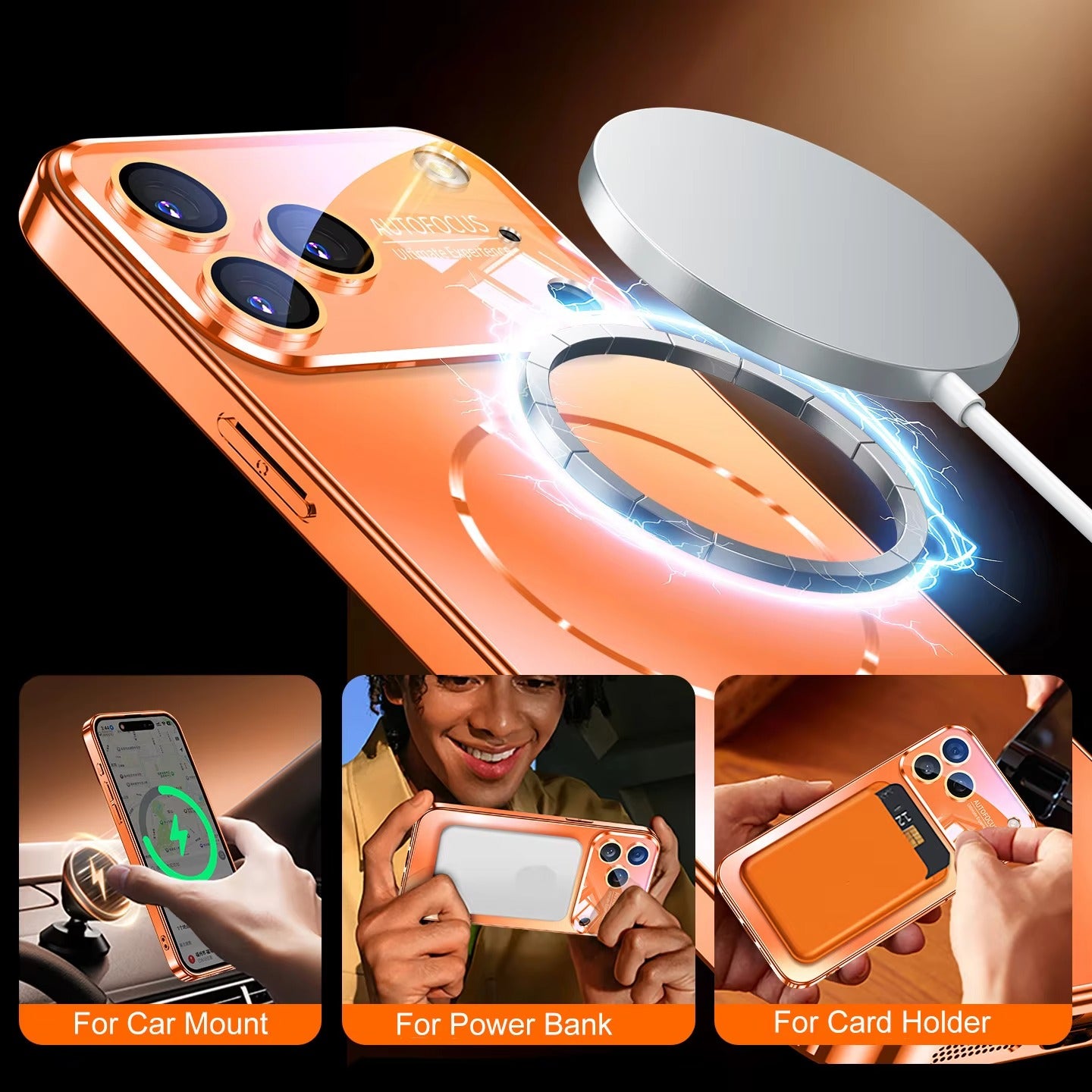 Luxury iPhone Case — AG Nano Matte Hard Back Magnetic Cover with Anti-Fingerprint Acrylic Design & MagSafe Wireless-Charging Support