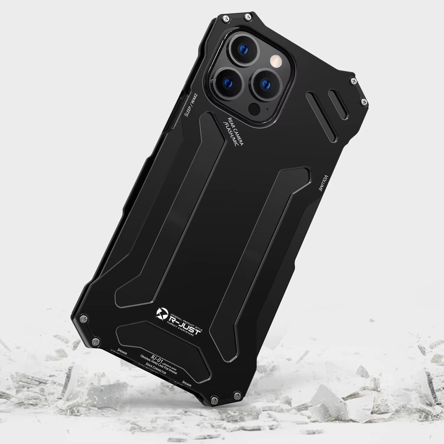 Luxury iPhone Case — Aluminum Alloy Metal Armor Cover with Cooling Design, Military-Grade Shockproof Protection, Heavy-Duty Anti-Scratch Matte Finish & Non-Slip Grip