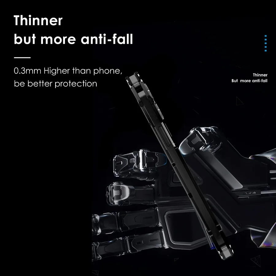 Luxury iPhone Case — Aluminum Alloy Metal Armor Cover with Cooling Design, Military-Grade Shockproof Protection, Heavy-Duty Anti-Scratch Matte Finish & Non-Slip Grip