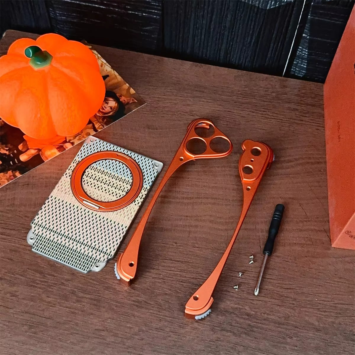 Luxury iPhone Case — Aluminum Metal Golden-Thread Magnetic Cover with Shockproof Bracket and Drop-Proof Durable Protection