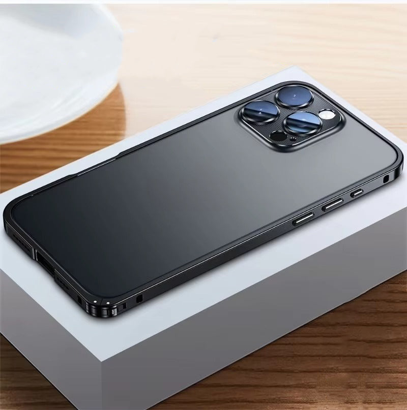 Luxury iPhone Case — Anti-Fingerprint, Anti-Scratch, Dustproof Tough Cover with Durable Aluminum Metal Frame and Anti-Drop Protection