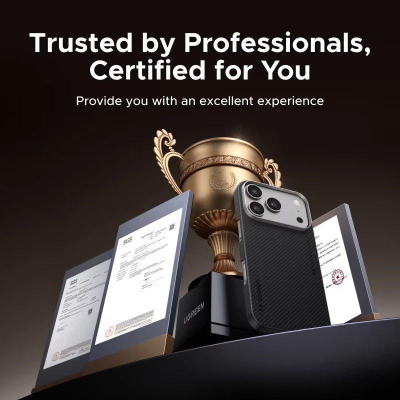 Luxury iPhone Case — Aramid Fiber Slim Hard Cover with Military-Grade Protection, Matte Black Finish, Shockproof and Durable Design