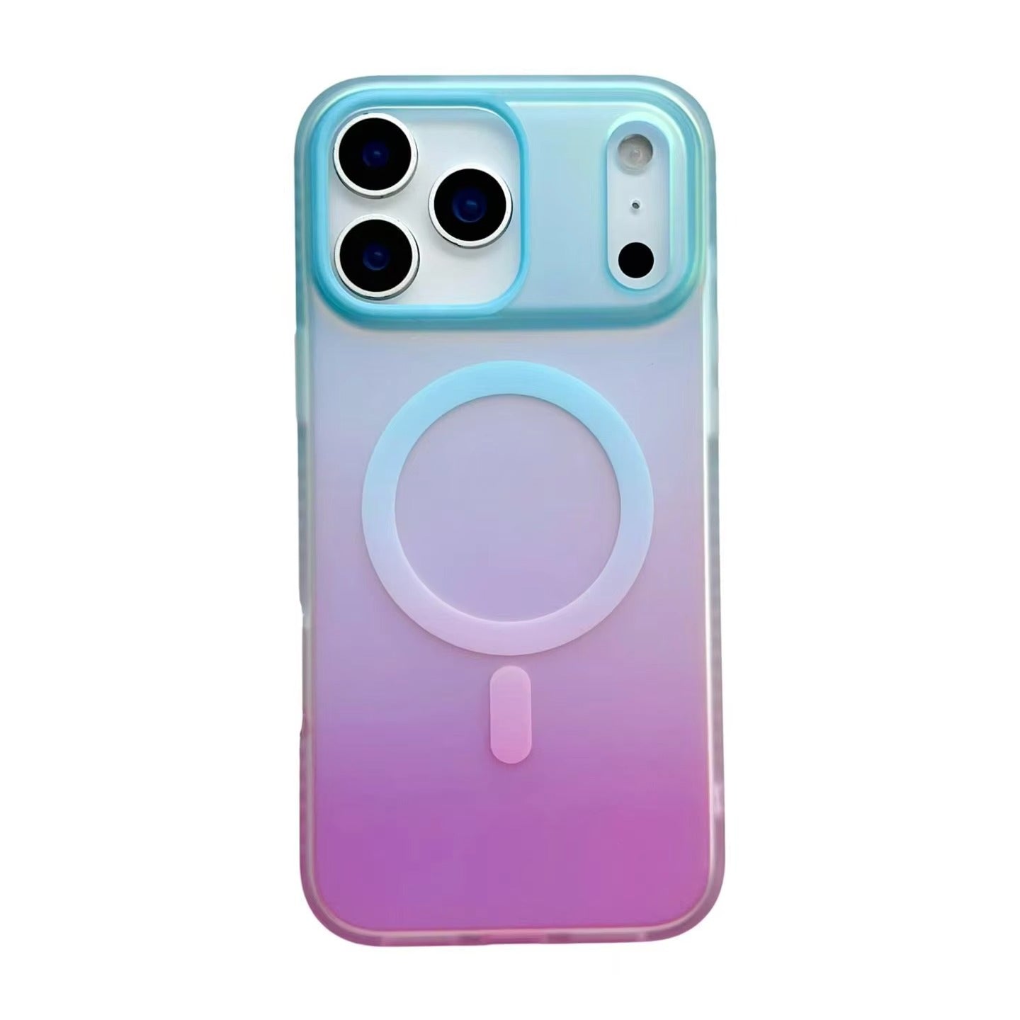 Luxury iPhone Case — Aurora Gradient Magnetic Cover with Shockproof Lightweight Design, Double-Color Finish and Non-Slip Wireless-Charging Compatibility