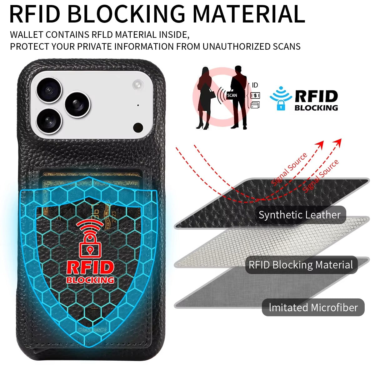 Luxury iPhone Case — Automatic Card Ejection PU Leather Cover, Shockproof Protection, Multi-Function Wallet Design