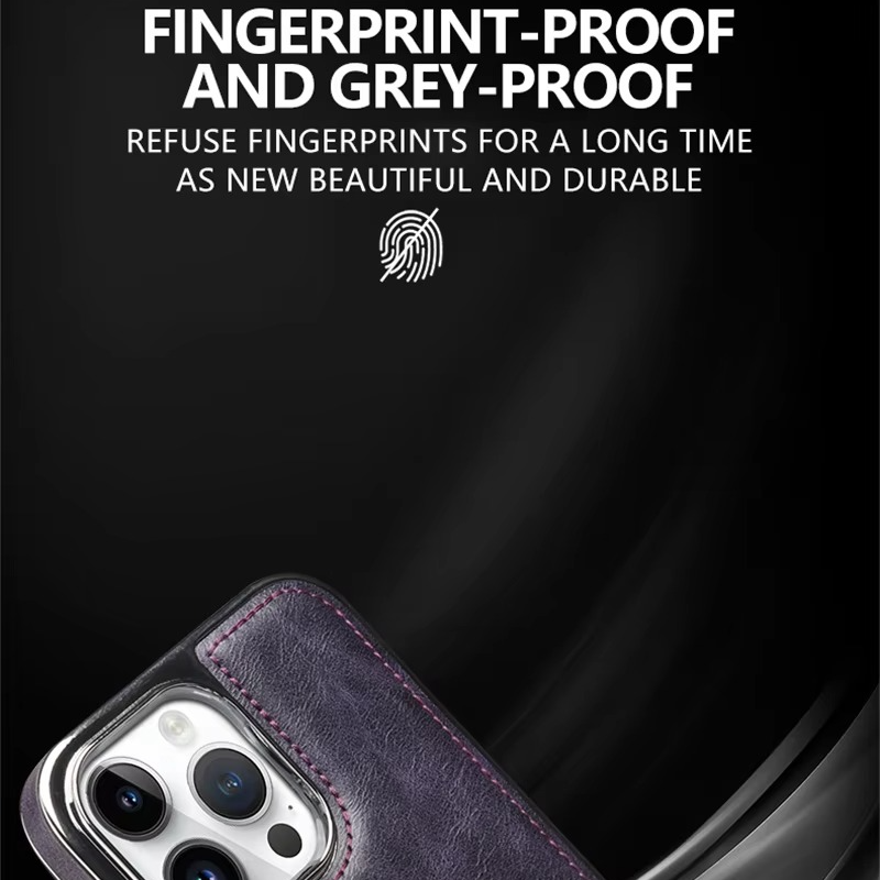 Luxury iPhone Case — Business Leather Magnetic Full-Coverage Shockproof PU Leather Cover, Non-Slip Protection