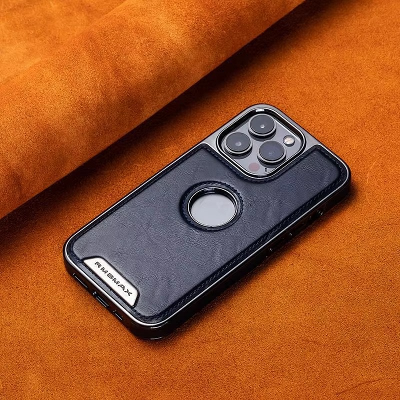 Luxury iPhone Case — Business Leather Magnetic Full-Coverage Shockproof PU Leather Cover, Non-Slip Protection