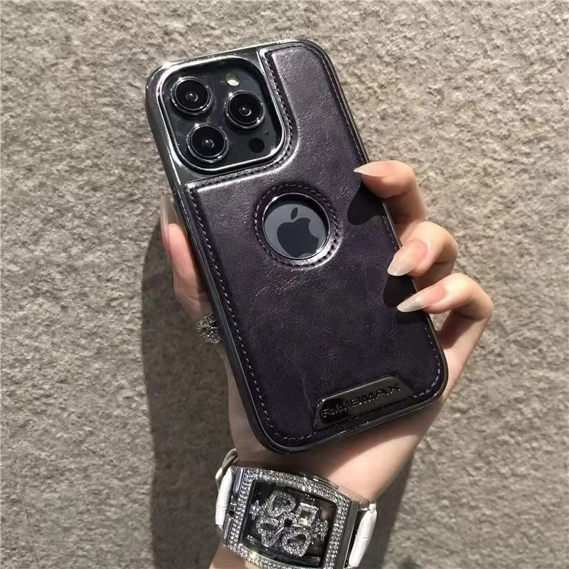 Luxury iPhone Case — Business Leather Magnetic Full-Coverage Shockproof PU Leather Cover, Non-Slip Protection