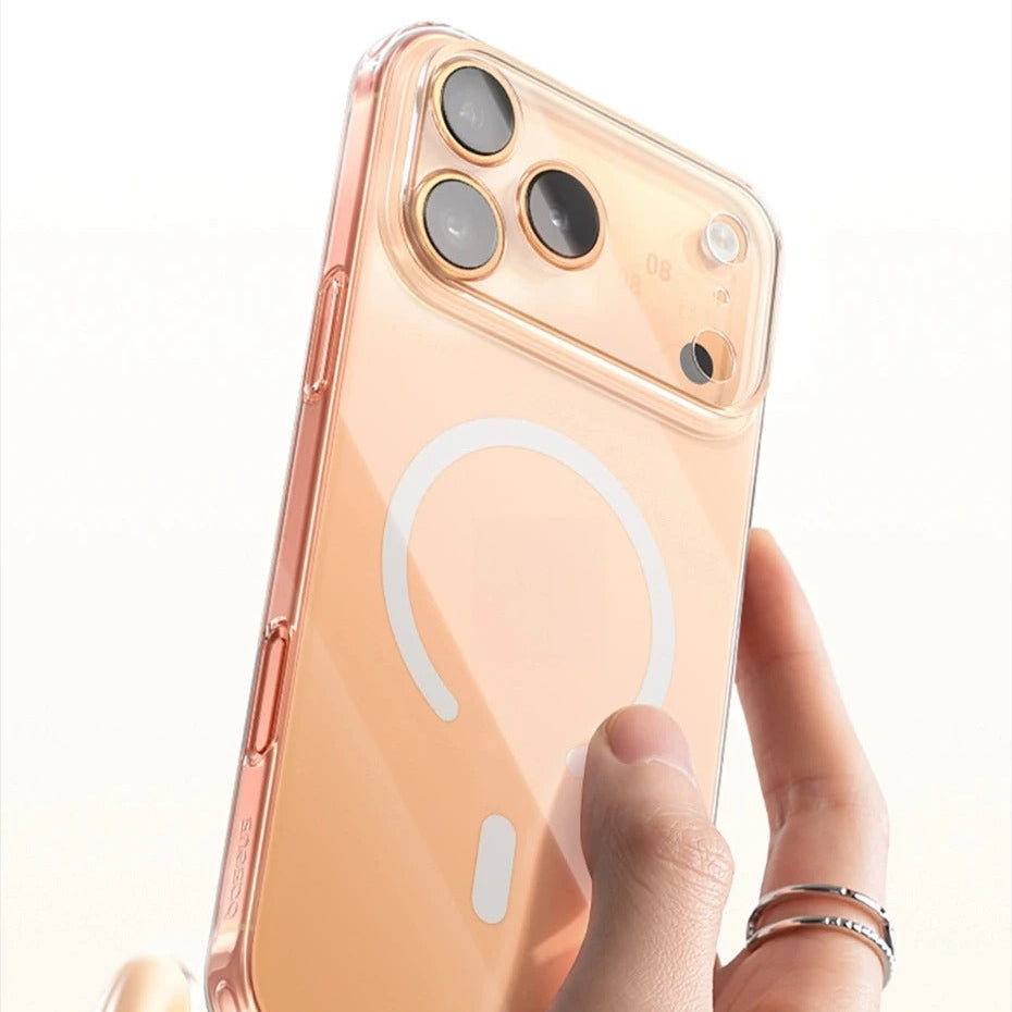 Luxury iPhone Case — Clear MagSafe Magnetic Cover with Ultra-Thin Anti-Yellowing PC Design, Strong N54 Magnets and Shockproof Grip Protection