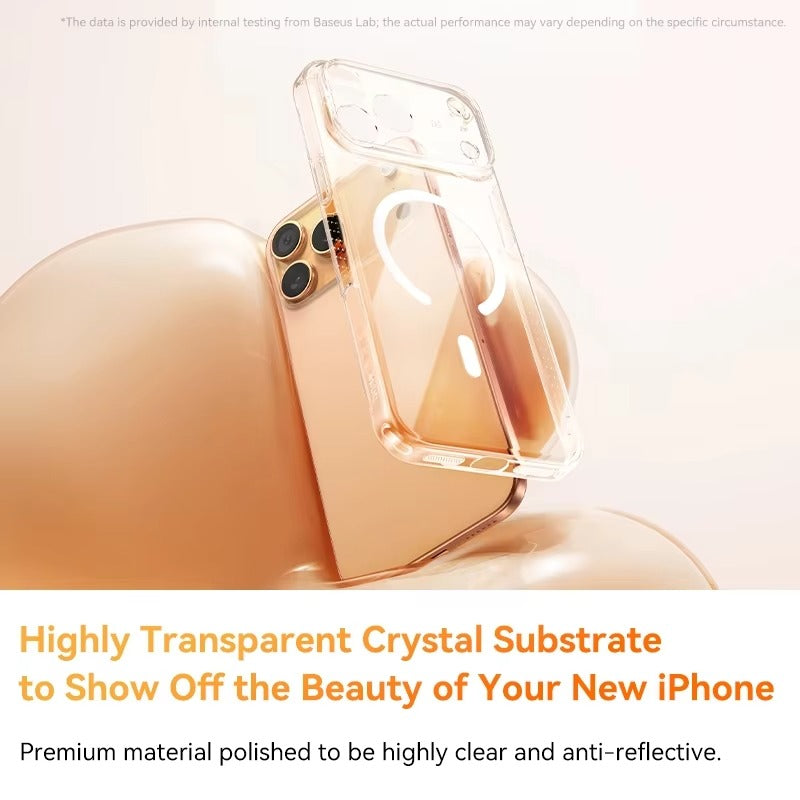 Luxury iPhone Case — Clear MagSafe Magnetic Cover with Ultra-Thin Anti-Yellowing PC Design, Strong N54 Magnets and Shockproof Grip Protection